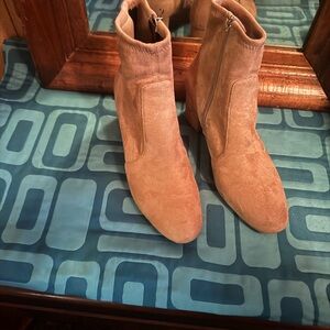 Aldo Light Brown Suede Ankle Booties